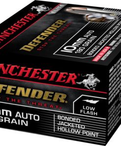 WINCHESTER DEFENDER 10MM AUTO 180 GRAIN BONDED JACKETED HOLLOW POINT 500 ROUNDS