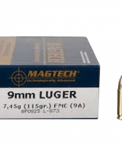 Magtech 9mm Ammunition 500 Rounds Brass casing