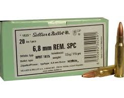Sellier & Bellot Ammunition 6.8 Remington SPC 115 Grain Sierra MatchKing Hollow Point Boat Tail Box of 500 rounds