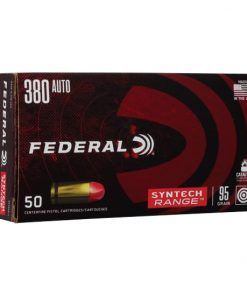 Federal Premium American Eagle Syntech .380 ACP 95 Grain Syntech Jacket Flat Nose Brass Cased Centerfire Pistol Ammunition AE380SJ1 Caliber: .380 ACP, Number of Rounds: 500