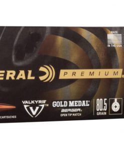 Federal Premium GOLD MEDAL BERGER .224 Valkyrie 80.5 grain Berger Boat Tail Target Centerfire Rifle Ammunition 500 ROUNDS