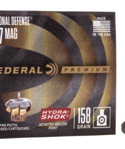 Federal Premium Centerfire Handgun Ammunition .357 Magnum 158 grain Hydra-Shok Jacketed Hollow Point Centerfire Pistol Ammunition P357HS1 Caliber: .357 Magnum, Number of Rounds: 500