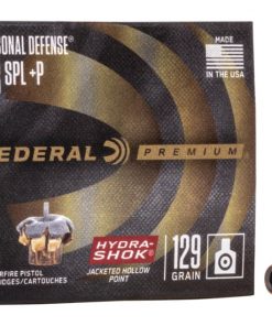 Federal Premium Centerfire Handgun Ammunition .38 Special +P 129 grain Hydra-Shok Jacketed Hollow Point Centerfire Pistol Ammunition 500 ROUNDS