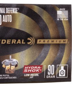 Federal Premium Centerfire Handgun Ammunition .380 ACP 90 grain Hydra-Shok Jacketed Hollow Point Centerfire Pistol Ammunition PD380HS1 H Caliber: .380 ACP, Number of Rounds: 500