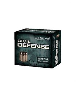 Liberty Ammunition Civil Defense .45 ACP +P 78 grain Hollow Point Brass Cased Centerfire Pistol Ammunition 500 RDS