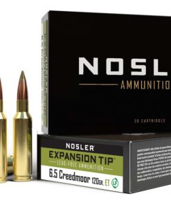 Nosler 6.5mm Creedmoor 120 Grain E-Tip Brass Cased Centerfire Rifle Ammunition