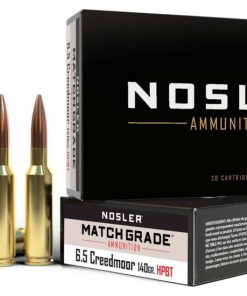 Nosler Match Grade 6.5mm Creedmoor 140 Grain Custom Competition Brass Cased Centerfire Rifle Ammunition 500 ROUNDS