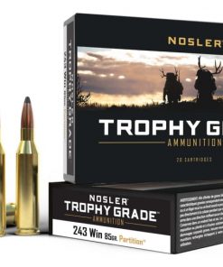 Nosler Trophy Grade .243 Winchester 85 Grain Partition Brass Cased Centerfire Rifle Ammunition 500 ROUNDS