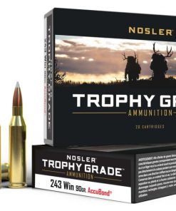 Nosler Trophy Grade .243 Winchester 90 Grain AccuBond Brass Cased Centerfire Rifle Ammunition 500 ROUNDS