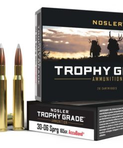 Nosler Trophy Grade .30-06 Springfield 165 Grain AccuBond Brass Cased Centerfire Rifle Ammunition 60057 Caliber: .30-06 Springfield, Number of Rounds: 500