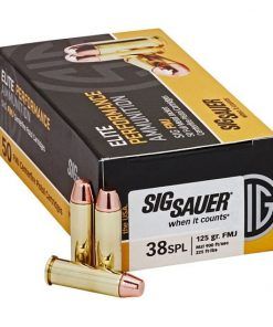 Sig Sauer Elite Performance .38 Special 124 grain Full Metal Jacket Brass Cased Centerfire Pistol Ammunition 500 RDS
