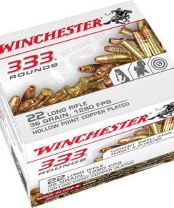 Winchester 333 .22 Long Rifle 36 grain Copper Plated Hollow Point Rimfire Ammunition 500 RDS