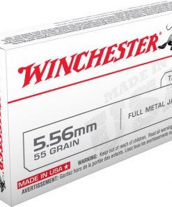 Winchester USA 5.56x45mm NATO 55 grain Ball (M193) Full Metal Jacket (FMJ) Brass Centerfire Rifle Ammunition 500 RDS