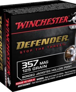 Winchester DEFENDER HANDGUN .357 Magnum 125 grain Bonded Jacketed Hollow Point Brass Cased Centerfire Pistol Ammunition S357MPDB Caliber: .357 Magnum, Number of Rounds: 500