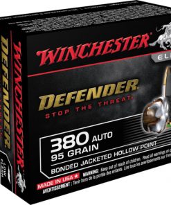 Winchester DEFENDER HANDGUN .380 ACP 95 grain Bonded Jacketed Hollow Point Centerfire Pistol Ammunition S380PDB Caliber: .380 ACP, Number of Rounds: 500