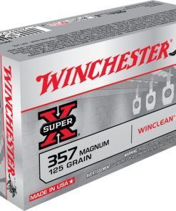 Winchester SUPER-X HANDGUN .357 Magnum 125 grain WinClean Enclosed Base Brass Cased Centerfire Pistol Ammunition WC3571 Caliber: .357 Magnum, Number of Rounds: 500