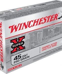 Winchester SUPER -X HANDGUN .45 Colt 250 grain Lead Flat Nose Brass Cased Centerfire Pistol Ammunition  500 ROUNDS
