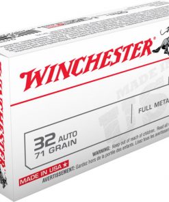 Winchester USA HANDGUN .32 ACP 71 grain Full Metal Jacket Brass Cased Centerfire Pistol Ammunition Q4255 Caliber: .32 ACP, Number of Rounds: 500