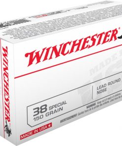 Winchester USA HANDGUN .38 Special 150 grain Lead Round Nose Centerfire Pistol Ammunition 500 RDS