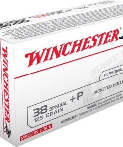 Winchester USA HANDGUN .38 Special +P 125 grain Jacketed Hollow Point Centerfire Pistol Ammunition 500RDS