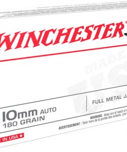Winchester USA WHITE BOX 10mm Auto 180 grain Full Metal Jacket Centerfire Pistol Ammunition USA10MM Caliber 500 ROUNDS