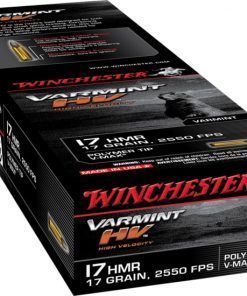 Winchester VARMINT HV .17 Hornady Magnum Rimfire 17 grain Polymer Tip V-Max Rimfire Ammunition 500 ROUNDS